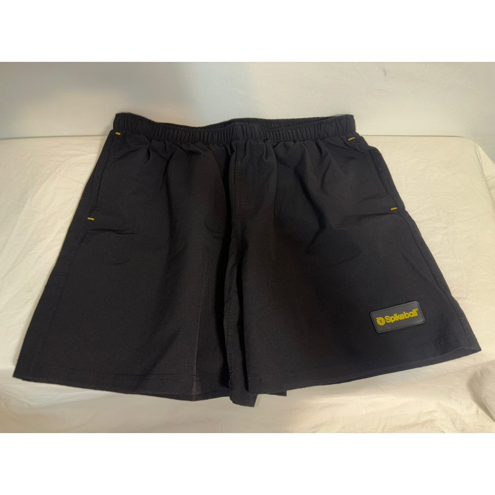 Official Spikeball Shorts Boys Size YL Black Loose Fit Heat Gear Pull On